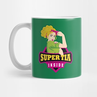 Super Tia Spanish Aunt Superhero Camisa T-shirt Cute Gift Mug